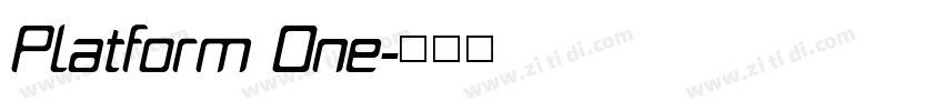 Platform One字体转换